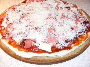 pizza ready for oven