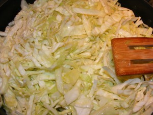 frying cabbage