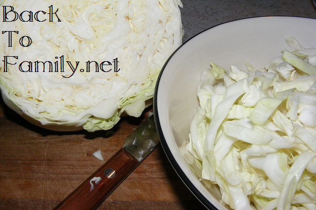 Cheesy Cabbage Casserole~BackToFamily.net 