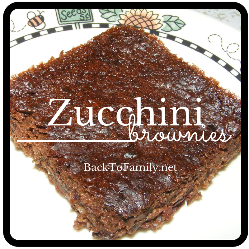 Zucchini Brownies~ backtofamily.net