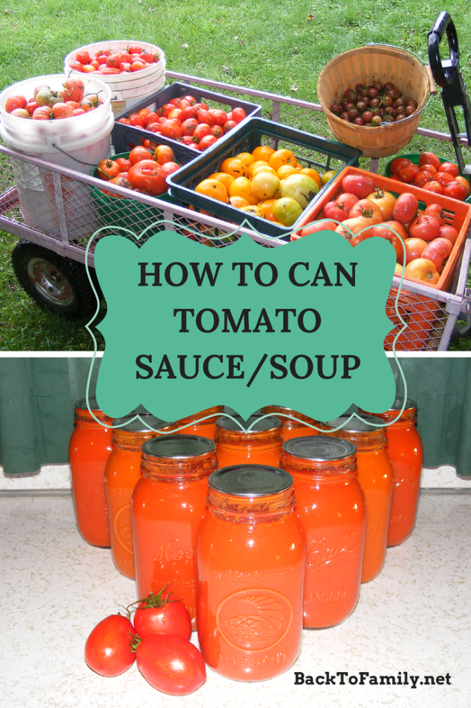 How To Can Tomato Sauce/Soup  BackToFamily.net